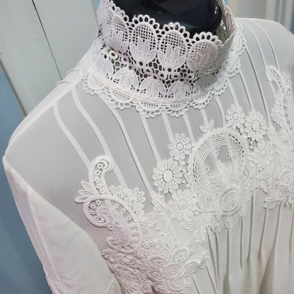 Ted Baker KATHIEA High neck lace tunic dress Sz 3 US M Celebrities favorite - Picture 5 of 16